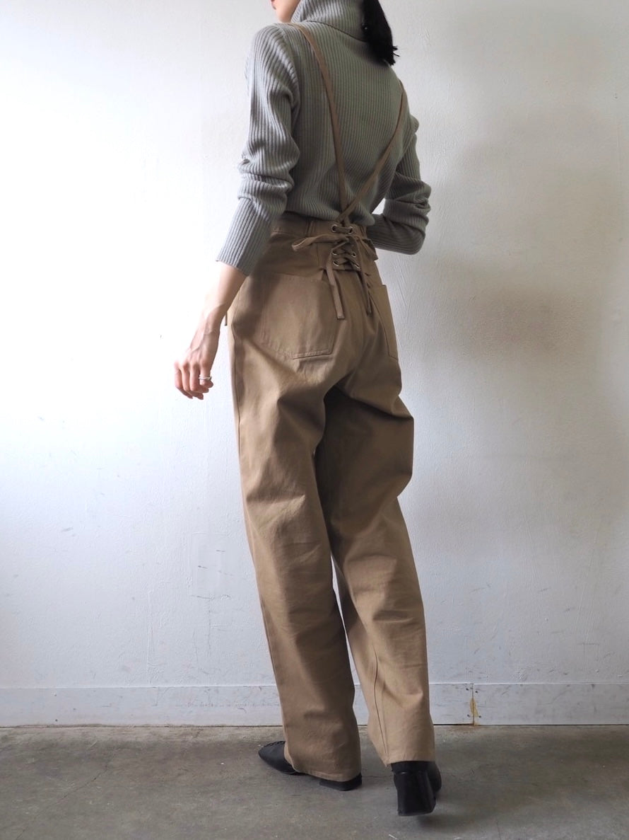 [予約]リブタートルネックニットトップス/グレー