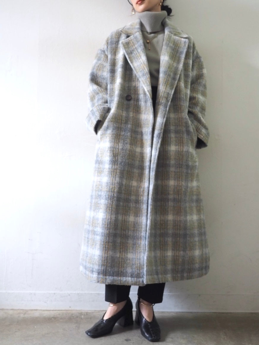 [予約]リブタートルネックニットトップス/グレー