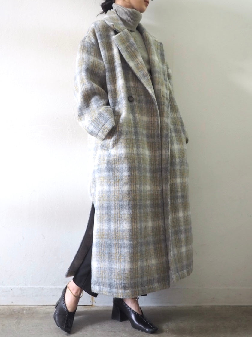 [予約]リブタートルネックニットトップス/グレー