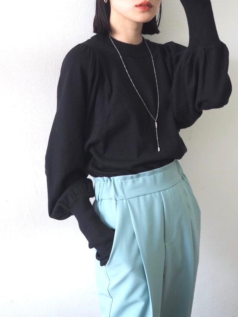 【預訂】輕鬆錐形褲/淡綠色