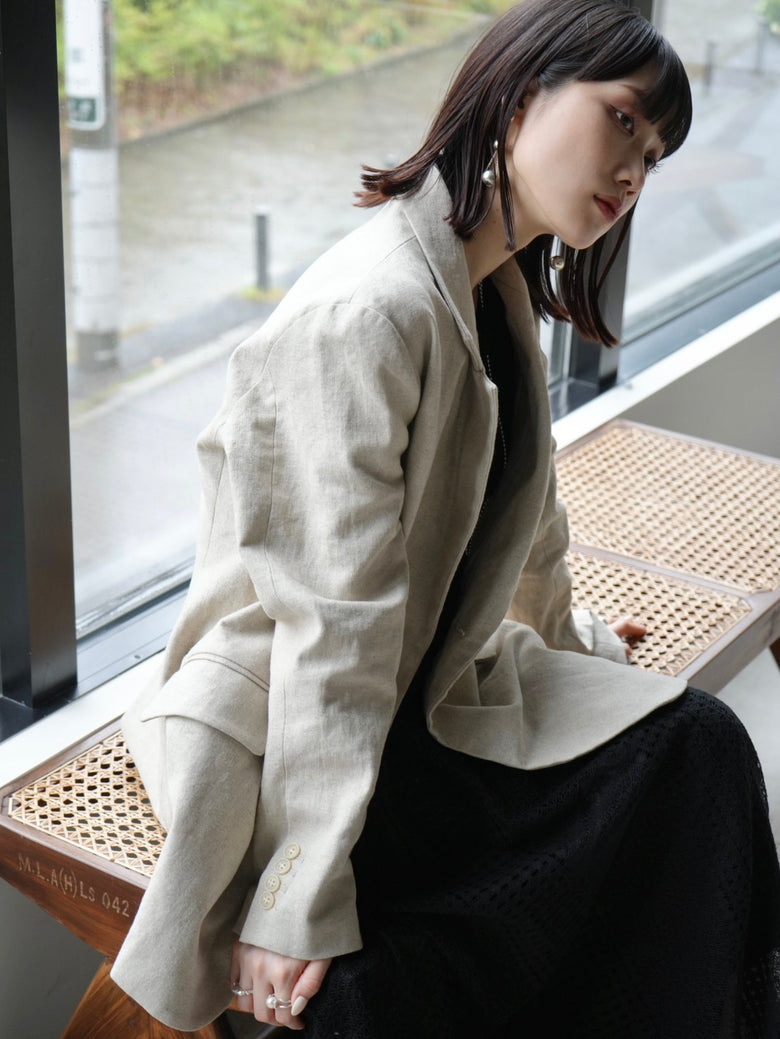 予約]LINEN DOUBLE JACKET – Lumier 