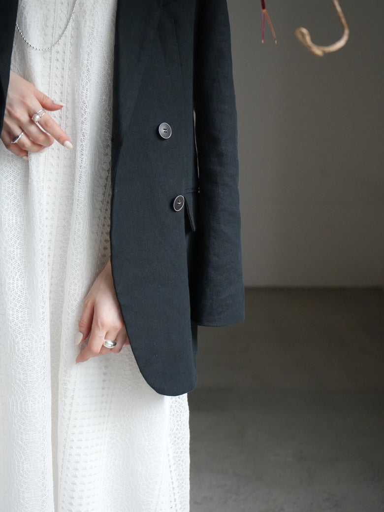 予約]LINEN DOUBLE JACKET – Lumier 