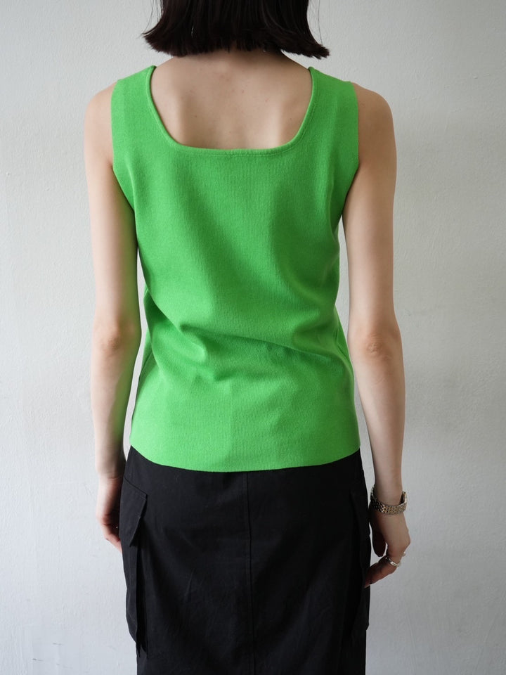 [Pre-order] Square Summer Knit Tank Top/Green