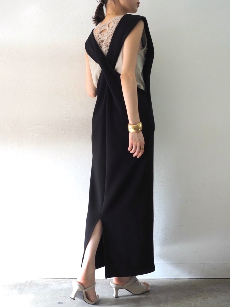 予約]デザインレースタンクトップ/グレー – Lumier