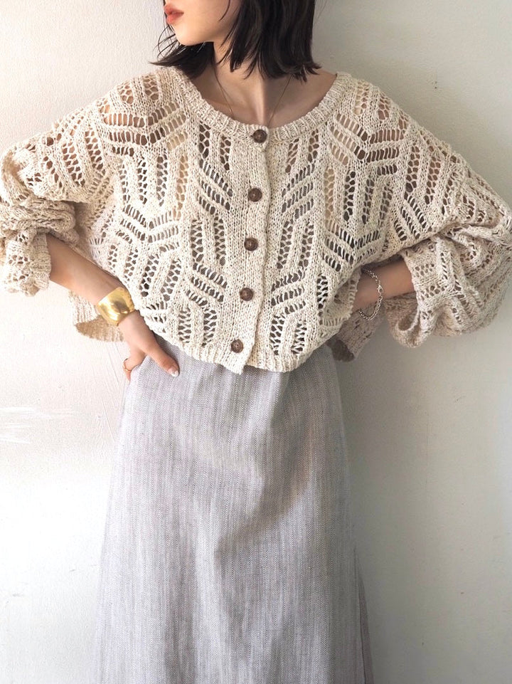 【預訂】人字紋吊帶洋裝/淺灰色