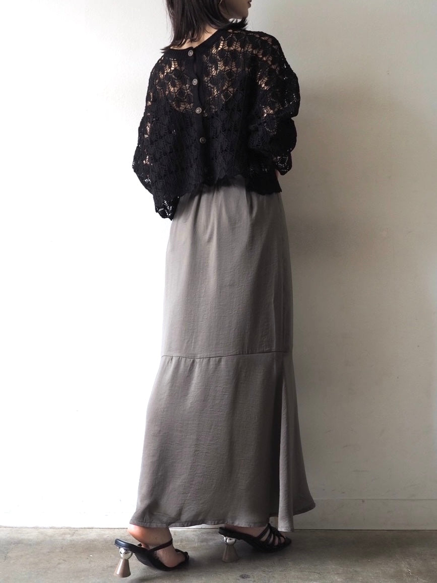 [Pre-order] Vintage Satin Mermaid Skirt/Mocha