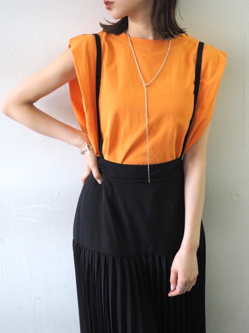 [Pre-order] Tuck shoulder oversized cut and sew/Orange