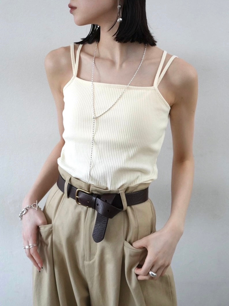 [Pre-order] Double Strap Telekorib Cup Camisole/Ivory