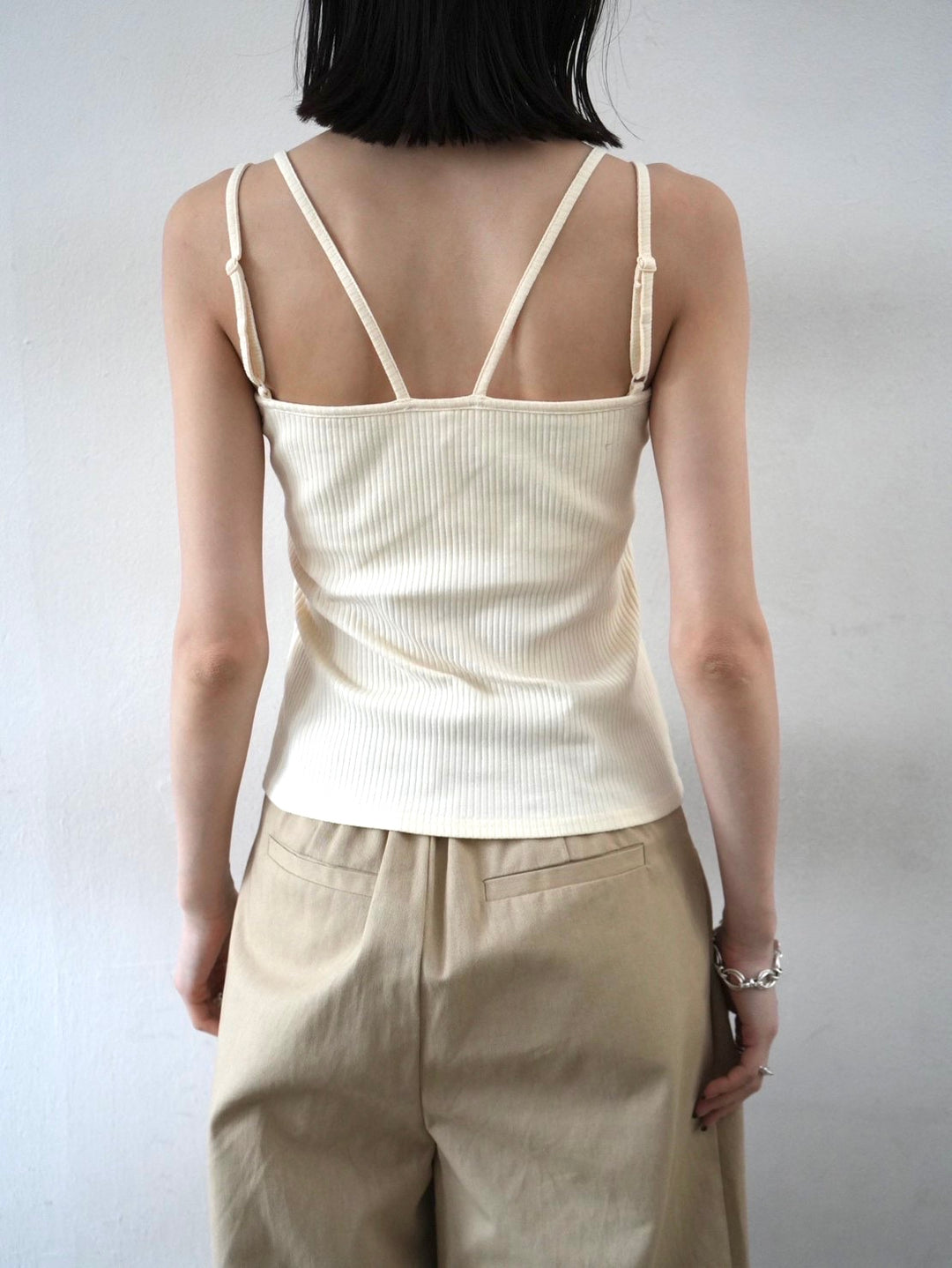 [Pre-order] Double Strap Telekorib Cup Camisole/Ivory