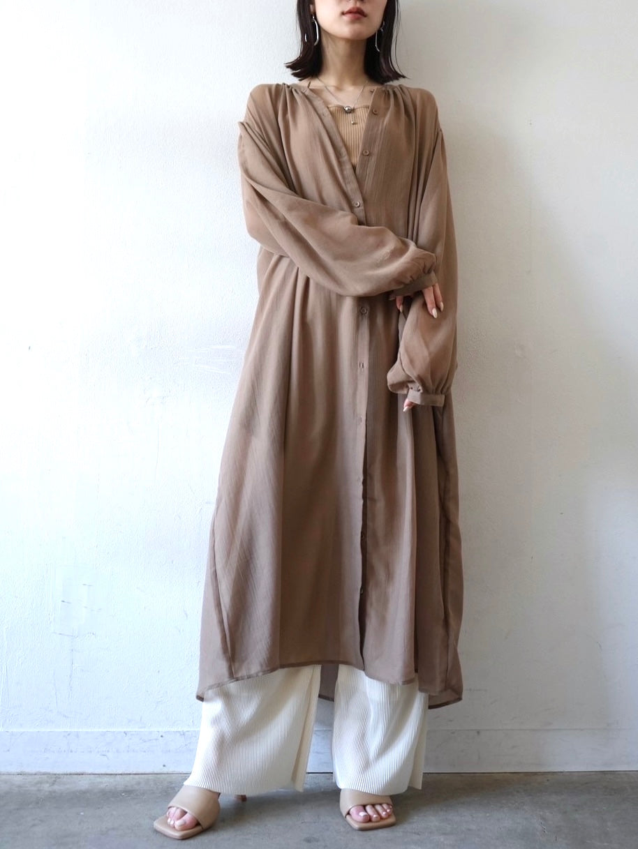 Pleated wide pants/ivory