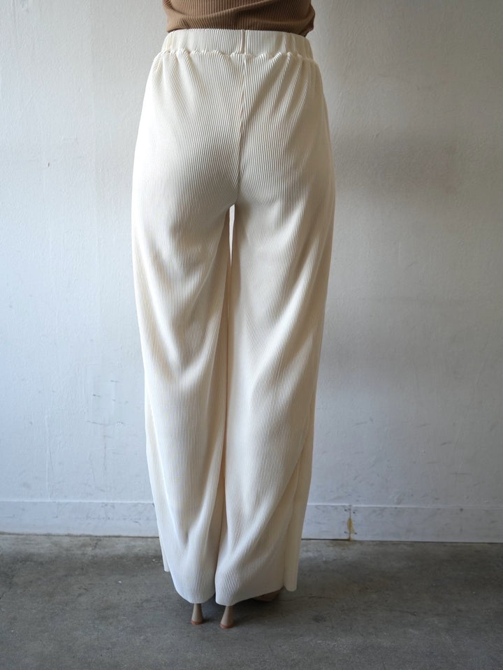 Pleated wide pants/ivory