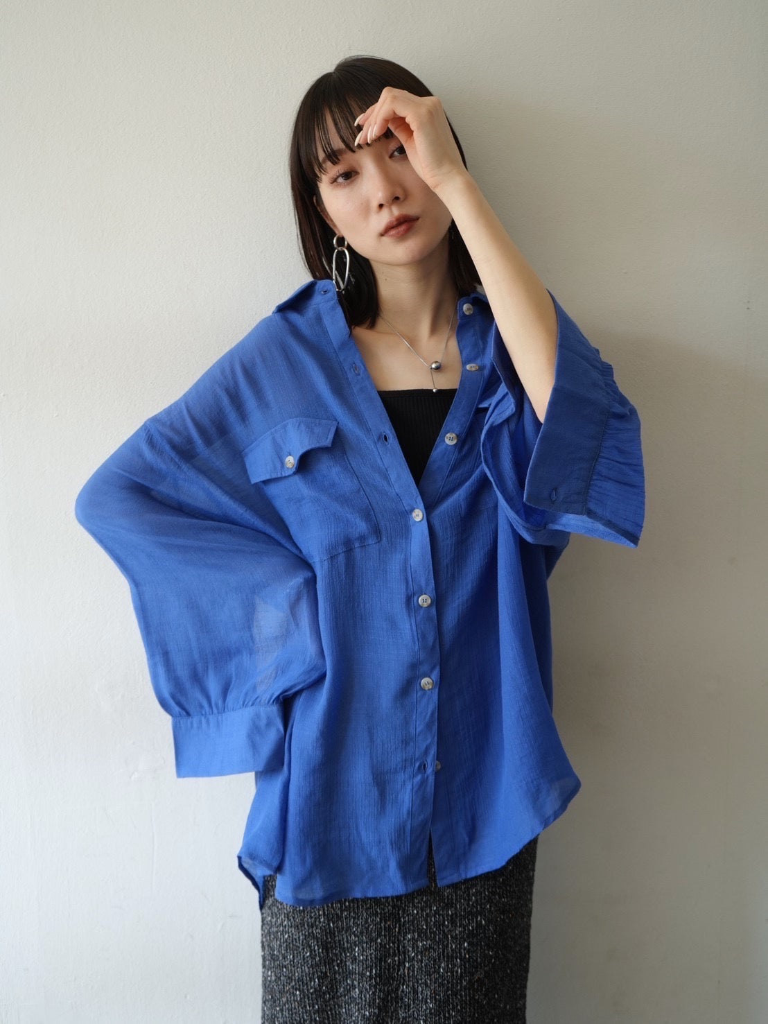 リネン スカート ブラック 予約]リネンタッチネップニットタイトスカート/ブラック – Lumier