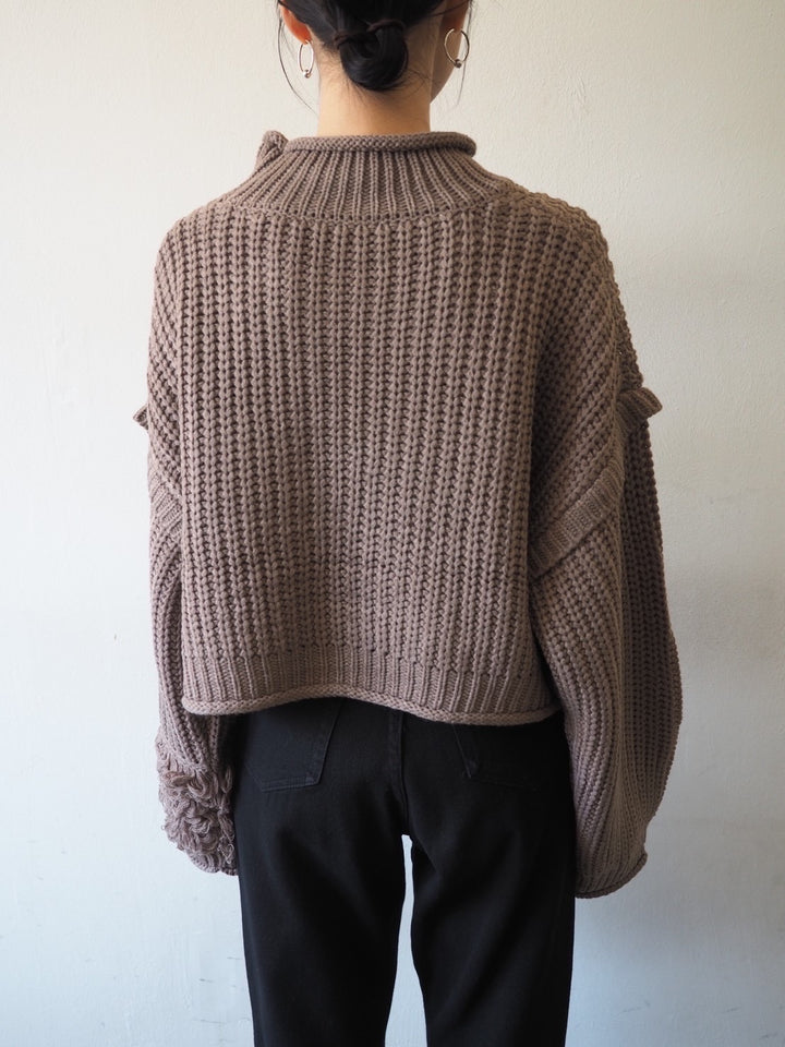 [Pre-order] Bottleneck loop knit design knit/mocha