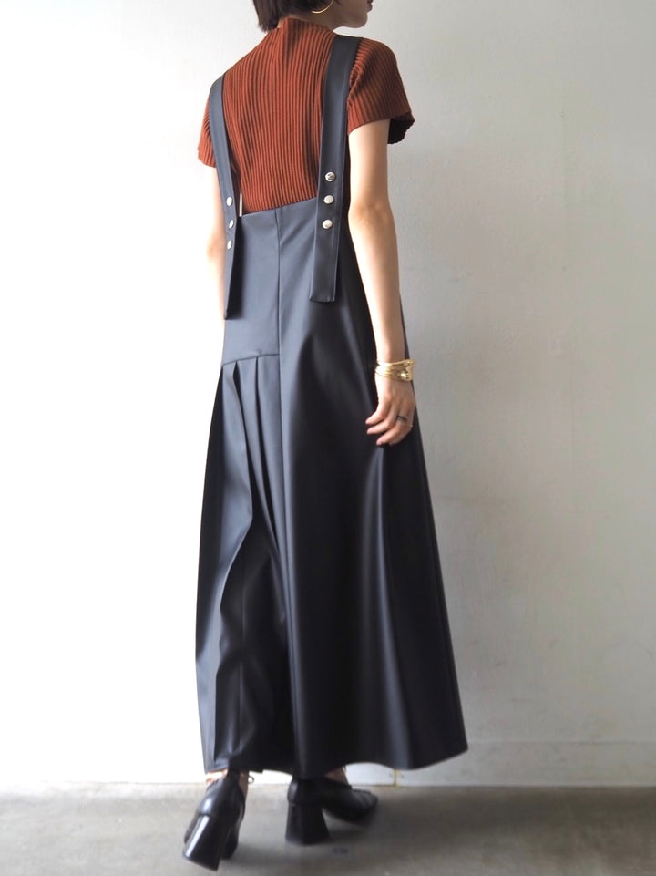 [Ready to ship] 2-way design leather dress