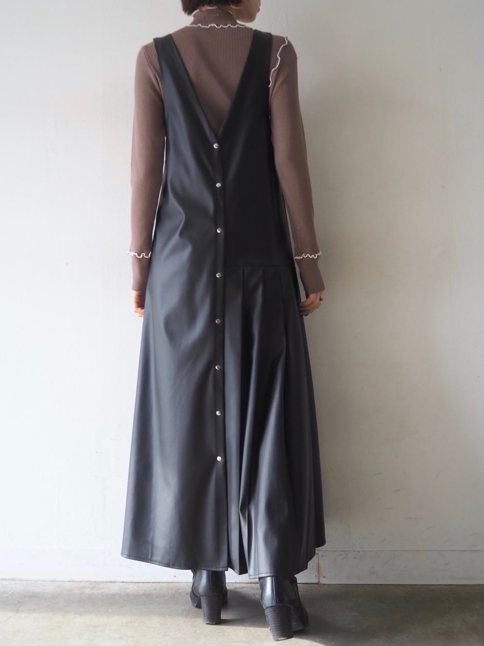 [Ready to ship] 2-way design leather dress