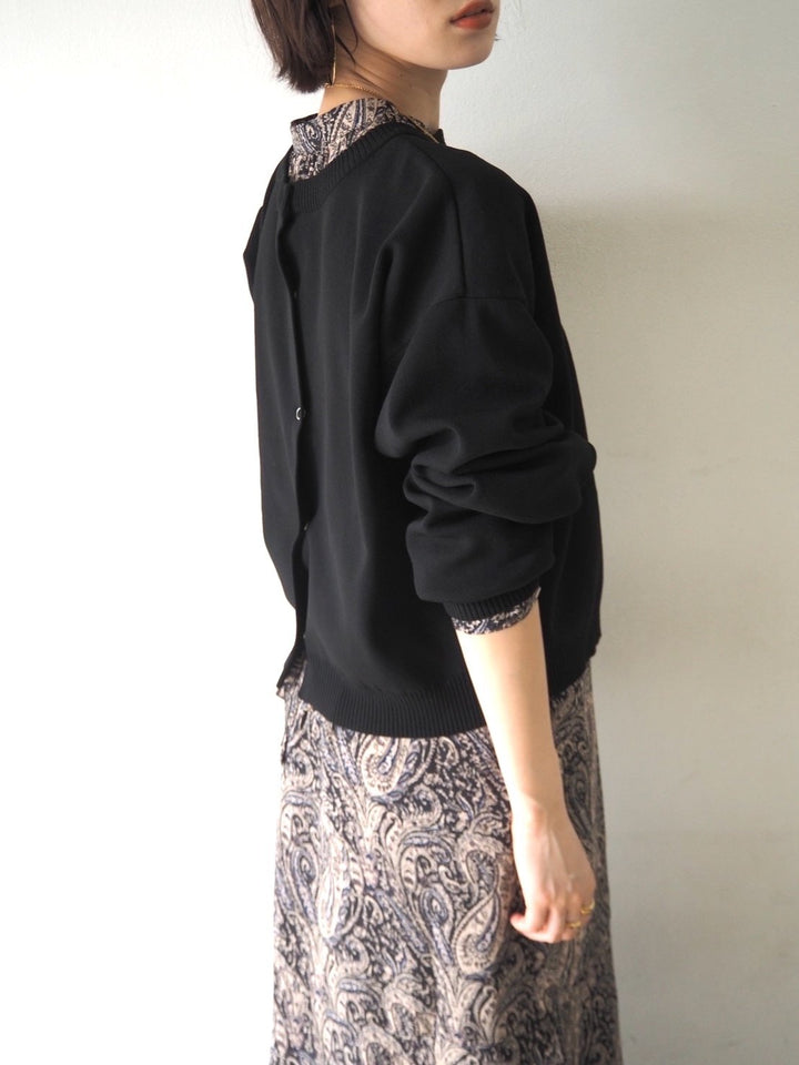 [予約]ペイズリー柄マキシワンピース/ブラック