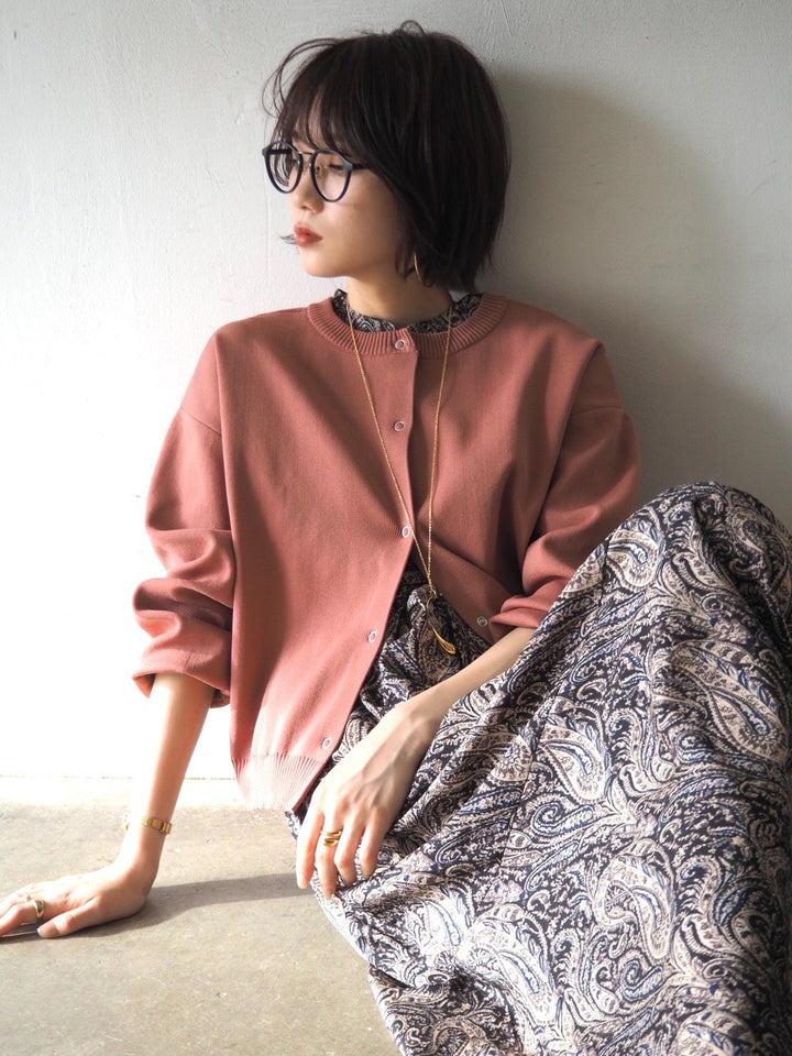 [予約]ペイズリー柄マキシワンピース/ブラック