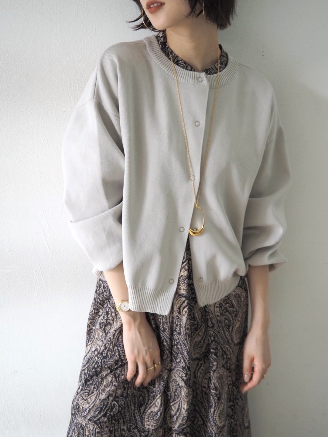 [予約]ペイズリー柄マキシワンピース/ブラック