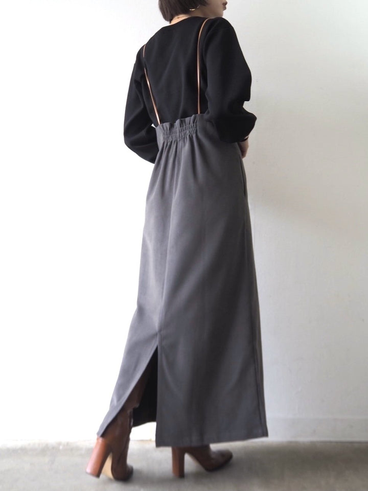 [即納]ボリュームスリーブダンボールニットプルオーバー/ブラック