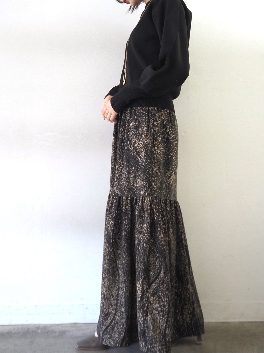 [即納]ボリュームスリーブダンボールニットプルオーバー/ブラック