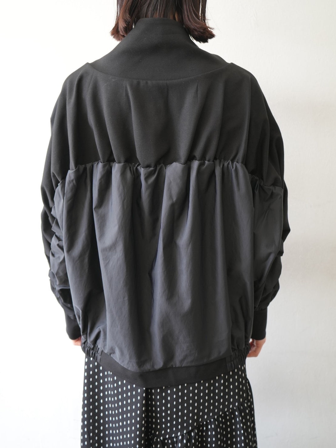 [Pre-order] Shirring design blouson/black