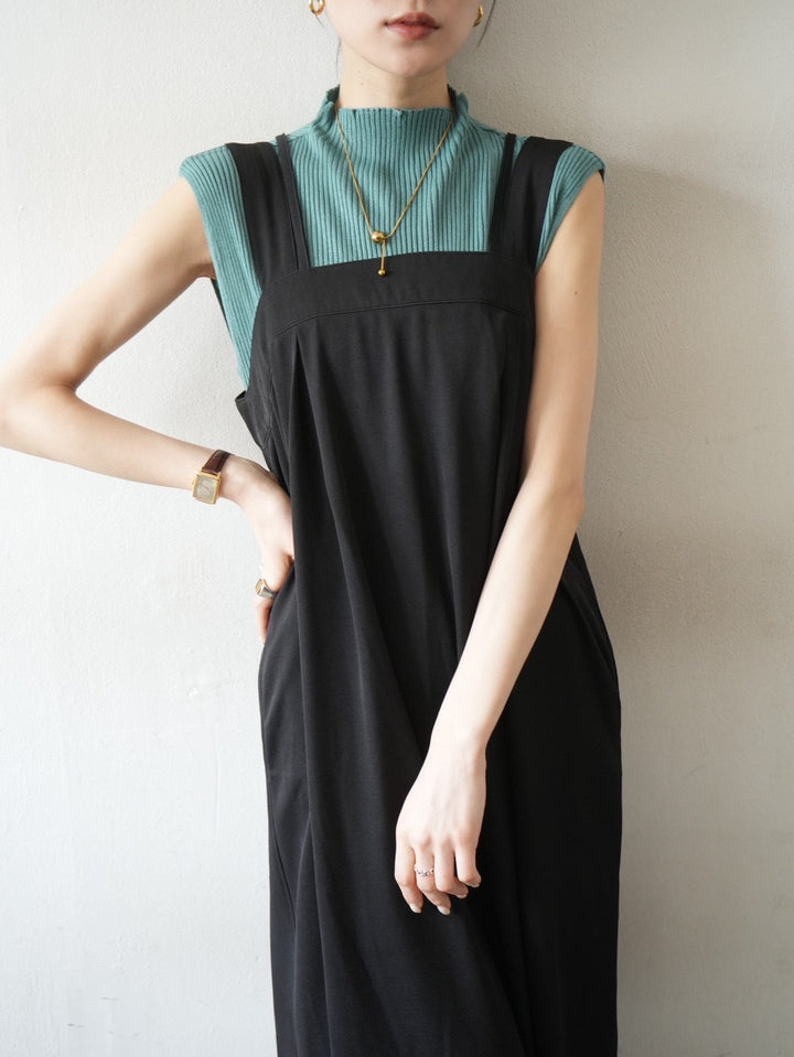 [SET] Back gathered sleeveless dress + Back gathered sleeveless dress (2set)