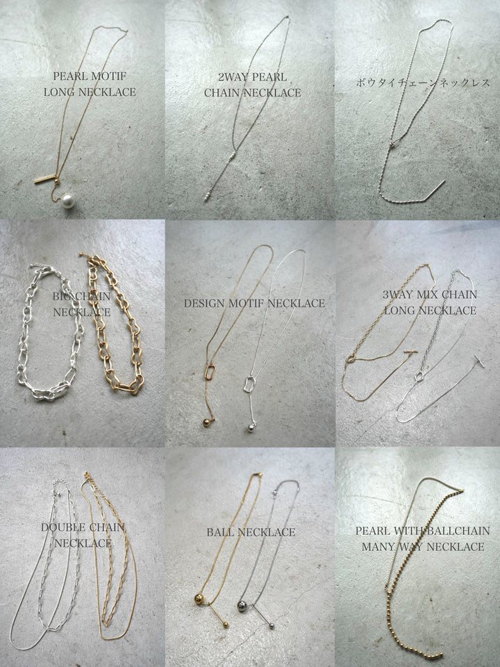 [SET] Pinstripe V-neck dress + choice of necklace (2 sets)