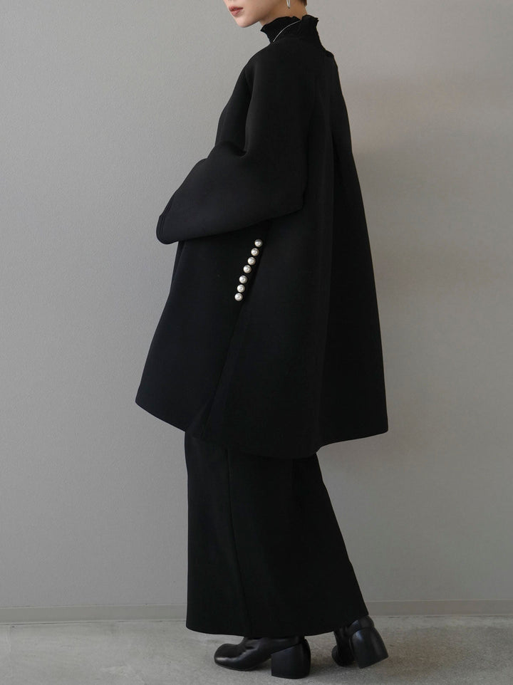 [SET]パールデザインポンチジャケット+シャーリングシフォンブラウス+フロントジップニットタイトスカート(3set)