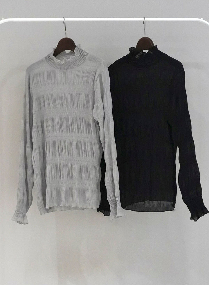 [SET] 抽褶雪紡衫 + 抽褶雪紡衫 (2set)