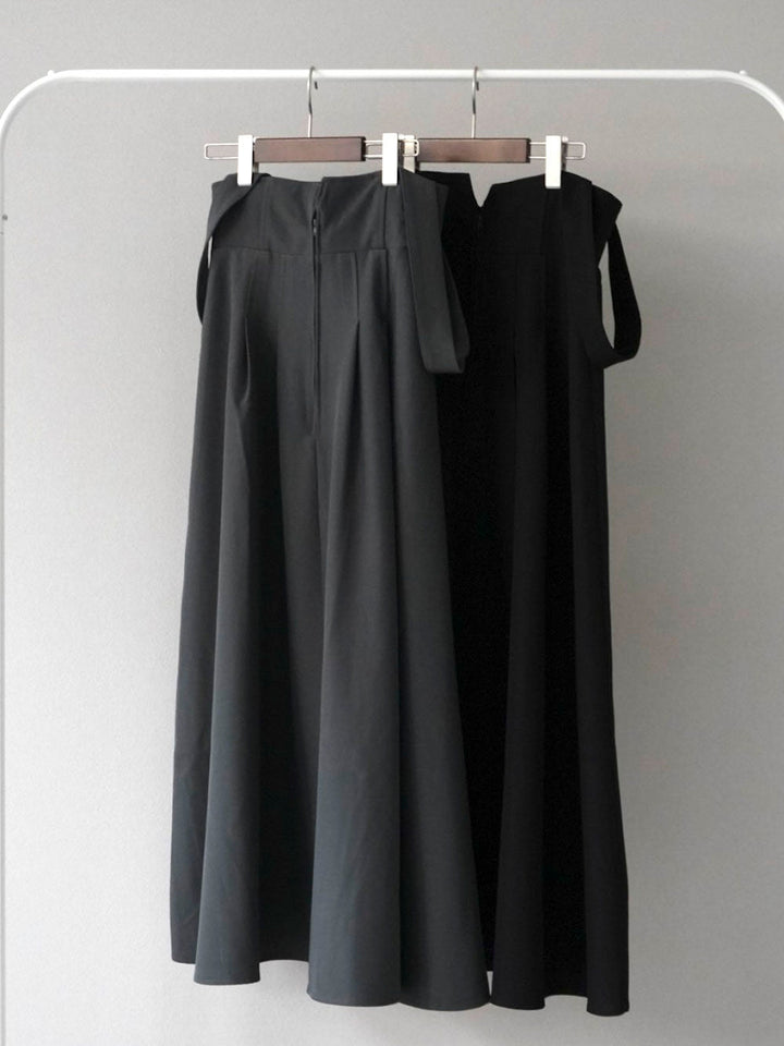 [SET]デニムデザインポケットショートデニムジャケット+2WAYフレアジャンパースカート(2set)