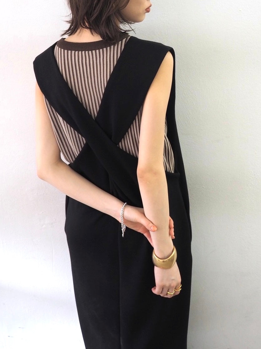 [SET] Striped sleeveless knit top + Striped sleeveless knit top (2set)