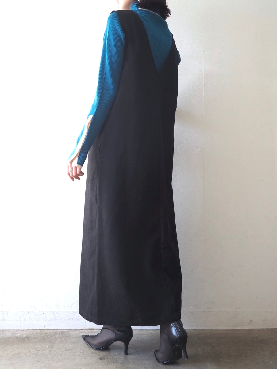 2WAY zip design dress/Black