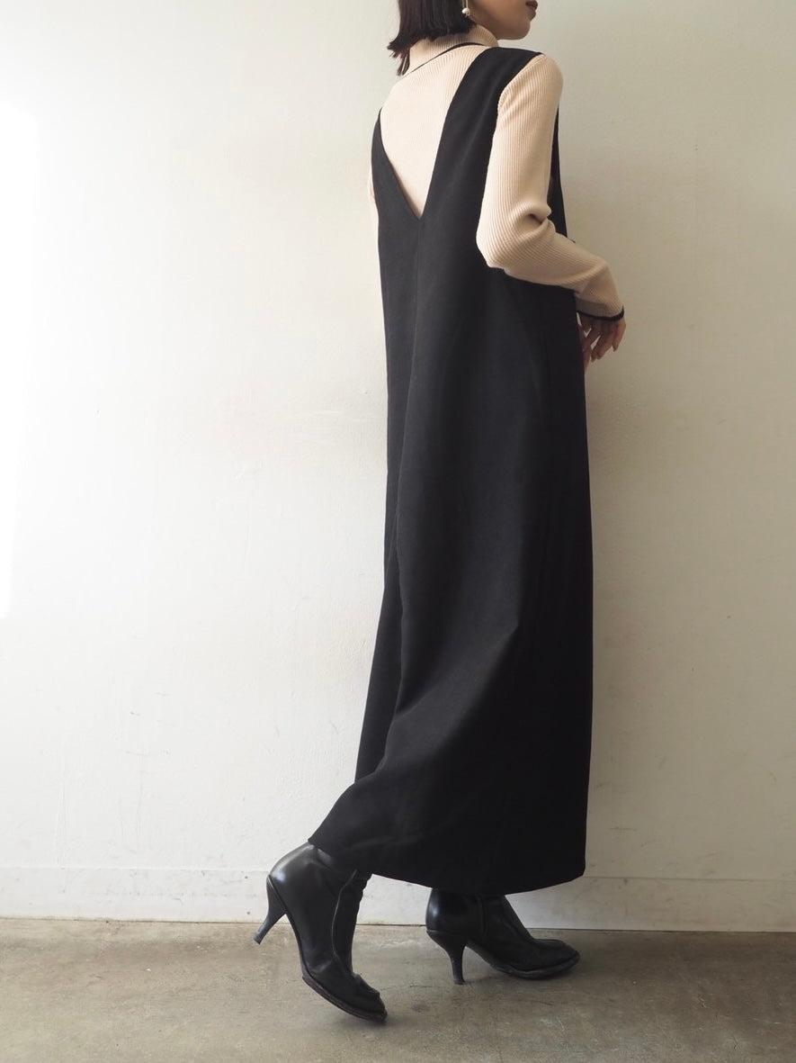 2WAY zip design dress/Black