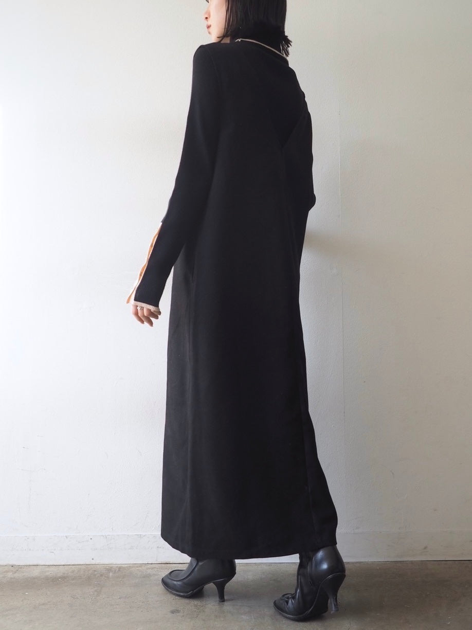 2WAY zip design dress/Black