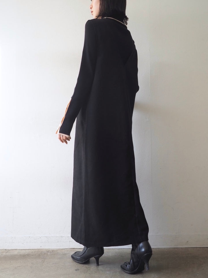 2WAY zip design dress/Black