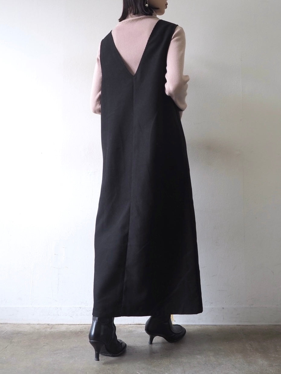 2WAY zip design dress/Black