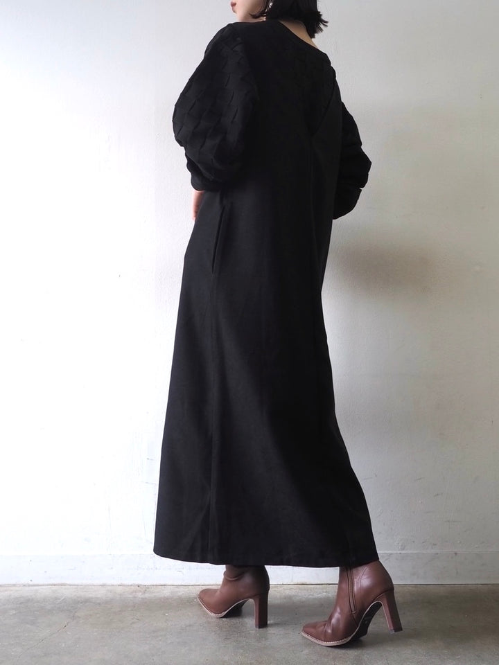 2WAY zip design dress/Black