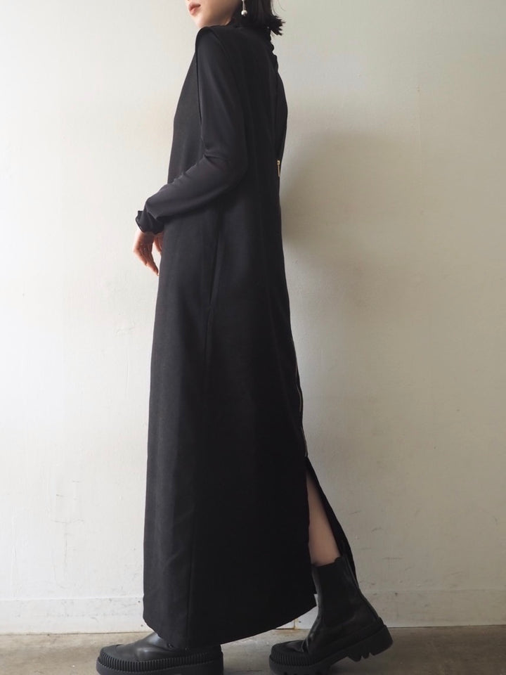 2WAY zip design dress/Black