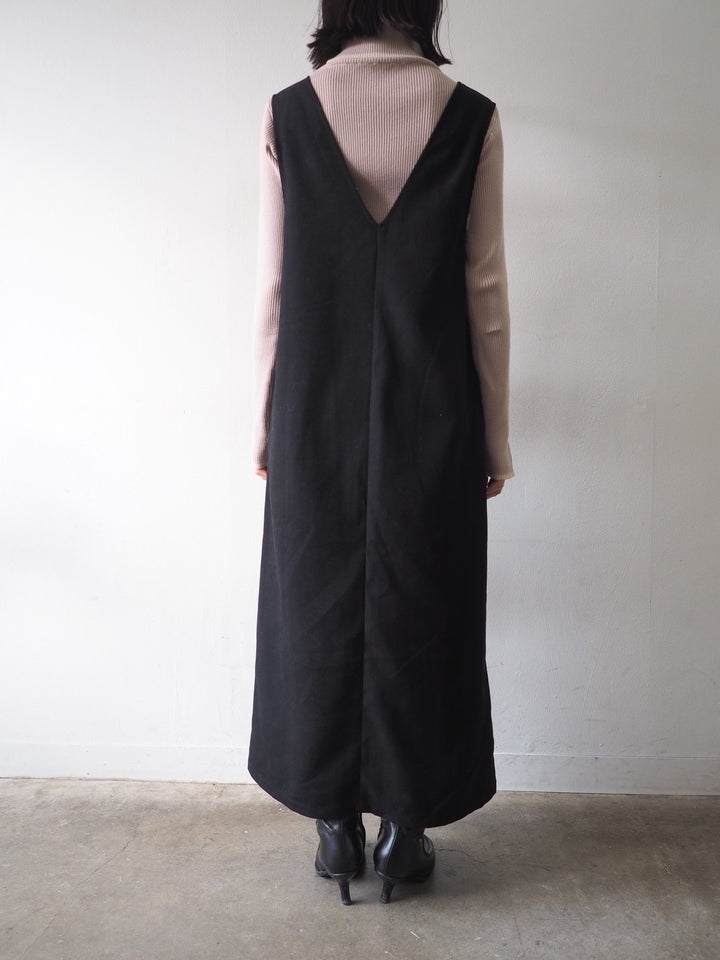 2WAY zip design dress/Black